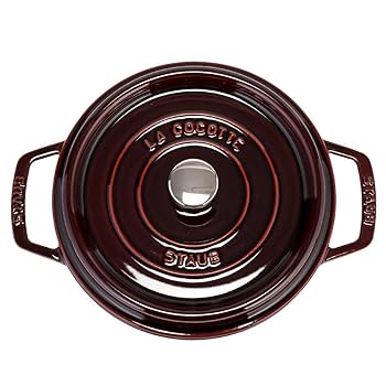 STAUB ストウブ 鍋 ココット ラウンド22㎝　グレナディンレッド ストウブ（staub） ピコ・ココット ラウンド 22cm／2.6L